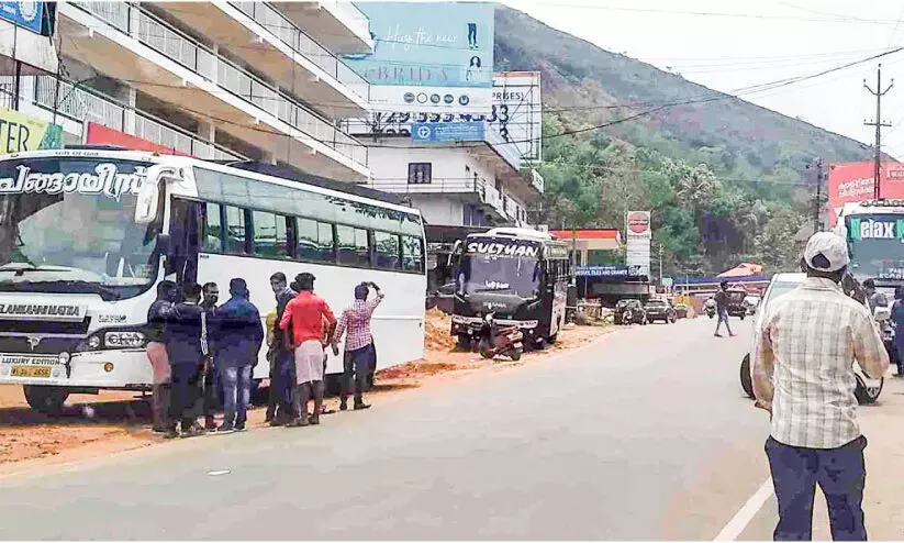 tourist bus with migrant laborers tourist bus with migrant laborers