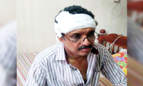 സ്​കൂട്ടർ യാത്രികനായ ഭിന്നശേഷിക്കാരനെ തടഞ്ഞുനിർത്തി​ മർദിച്ചു