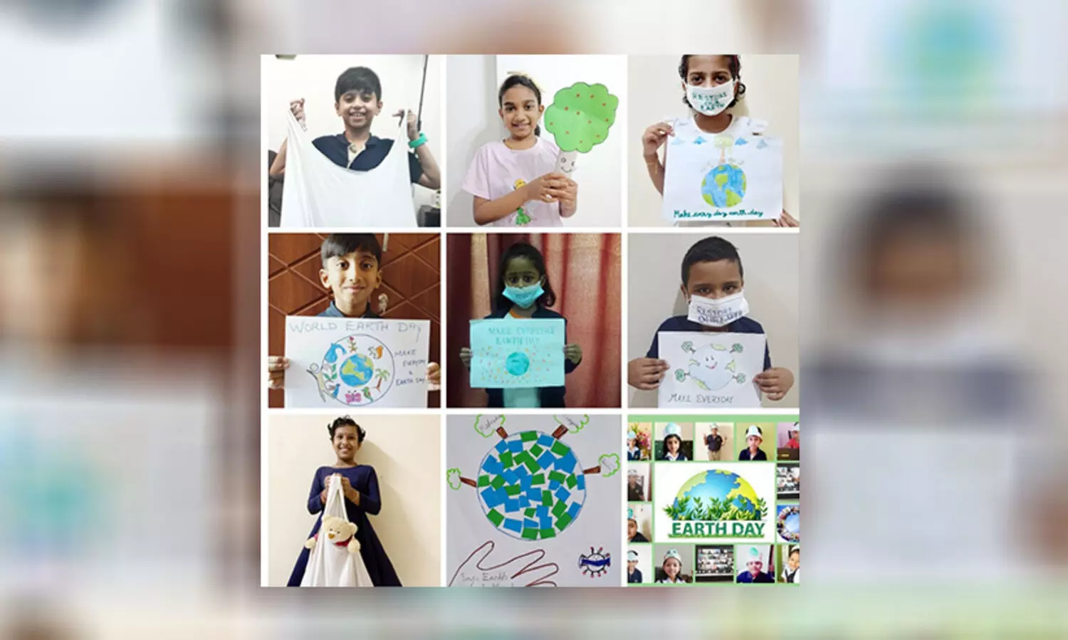 ഭൗമദിനത്തില്‍ ചിത്രങ്ങള്‍ വരച്ച് വിദ്യാർഥികൾ