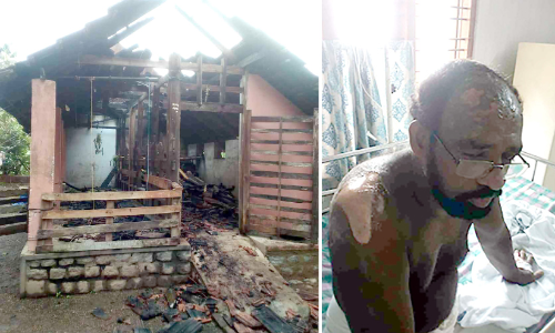 cattle house caught fire