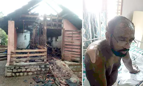 cattle house caught fire