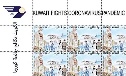കോ​വി​ഡ്​ പോ​രാ​ട്ട​ത്തി​െൻറ ഒാ​ർ​മ​ക്ക്​   സ്​​റ്റാ​മ്പ്​ പു​റ​ത്തി​റ​ക്കി കു​വൈ​ത്ത്​
