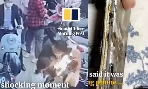 യുവാവിന്‍റെ മൊബൈൽ ​പൊട്ടിത്തെറിച്ച്​ ബാഗ്​ കത്തി; വീർത്ത ബാറ്ററിയുള്ളവർ സൂക്ഷിക്കുക