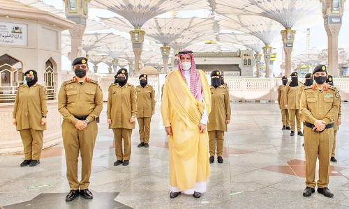 മ​സ്ജി​ദു​ന്ന​ബ​വി​യി​ൽ വ​നി​ത സു​ര​ക്ഷാ​സേ​ന​യു​ടെ സേ​വ​നം ആ​രം​ഭി​ച്ചു