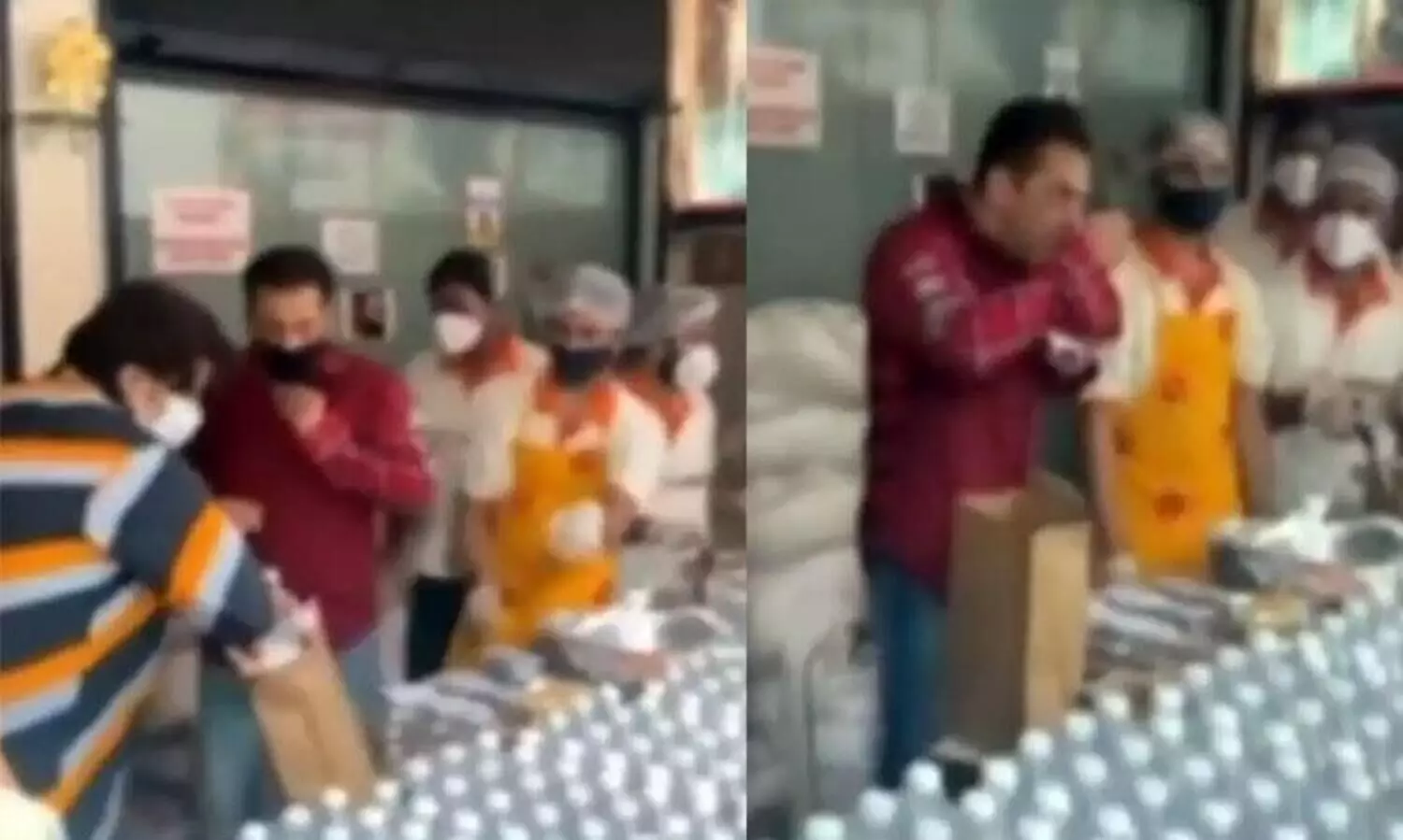 കോവിഡ്​ പോരാളികൾക്ക്​ ഭക്ഷണമെത്തിക്കാൻ സൽമാൻ ഖാനുമുണ്ട്​, ഭക്ഷണം പാക്ക്​ ചെയ്യാൻ സഹായിച്ചും രുചിച്ചുനോക്കിയും താരം സജീവം