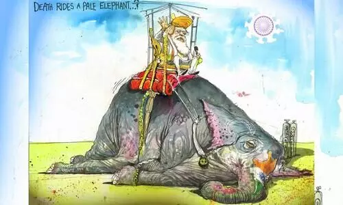 ലോ​ക​മാ​ധ്യ​മ​ങ്ങ​ളി​ലും മോ​ദി​ക്ക്​ രൂ​ക്ഷ​വി​മ​ർ​ശ​നം; പരിഹാസവുമായി കാ​ർ​ട്ടൂ​ണുകളും