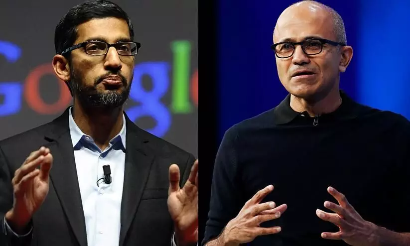 Sundar Pichai and Satya Nadella Sundar Pichai and Satya Nadella