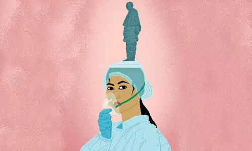 pattel statue in covid era