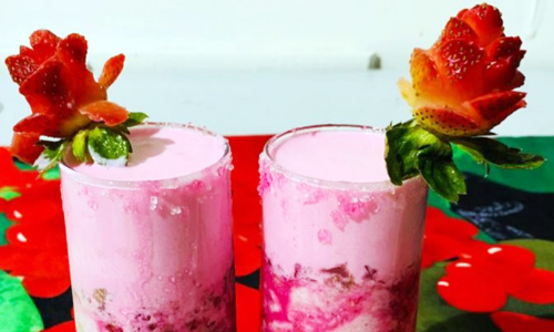 strawberry-banana smoothie