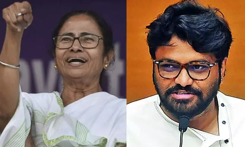 Mamata Banerjee and Babul Supriyo Mamata Banerjee and Babul Supriyo