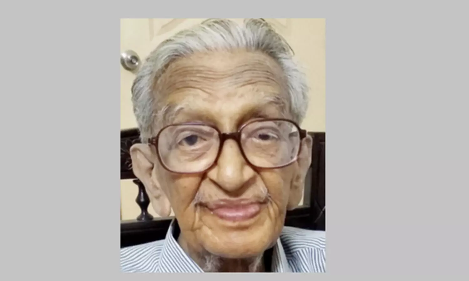 മഹാത്മാ ഗാന്ധിയുടെ പ്രൈവറ്റ് സെക്രട്ടറിയായിരുന്ന വി.കല്യാണം അന്തരിച്ചു