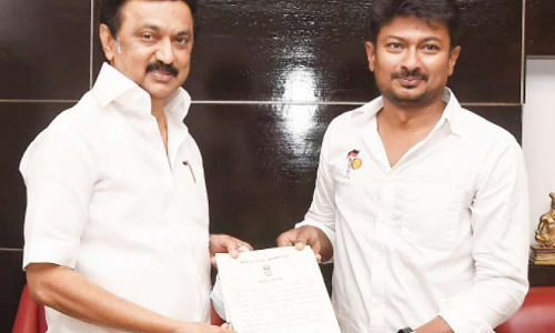 Stalin and his son Uday Nidhi