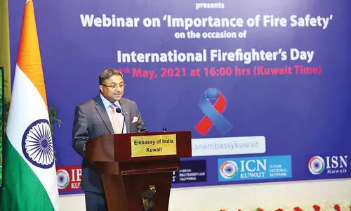 അ​ഗ്​​നി​സു​ര​ക്ഷ വെ​ബി​നാ​ർ സം​ഘ​ടി​പ്പി​ച്ച്​ ഇ​ന്ത്യ​ൻ എം​ബ​സി