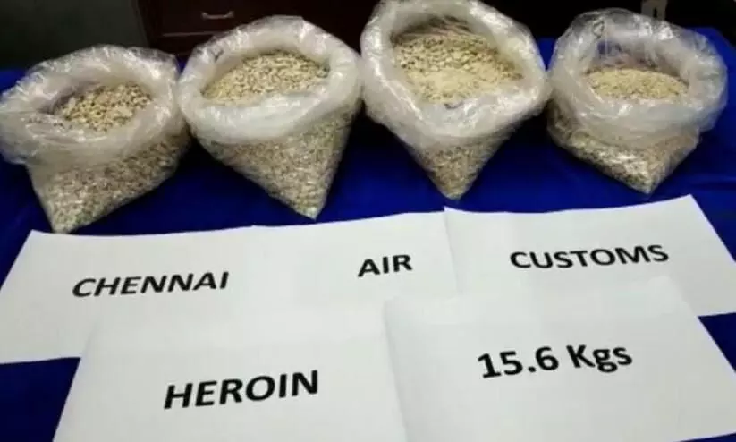 ചെന്നൈ വിമാനത്താവളത്തിൽ നൂ​റുകോടിയുടെ മയക്കുമരുന്ന്​ വേട്ട; രണ്ടുപേർ പിടിയിൽ