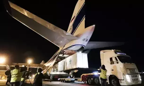 ഇന്ത്യക്ക്​ മൂന്ന്​ ഓക്​സിജൻ പ്ലാന്‍റുമായി യു.കെയിൽനിന്ന്​ ലോകത്തെ ഏറ്റവും വലിയ ചരക്കുവിമാനം