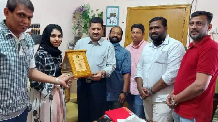 തലശ്ശേരി വെൽഫെയർ അസോസിയേഷൻ മർവ മുസ്തഫയെ ആദരിച്ചു