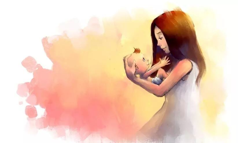 Mothers and Child Drawing