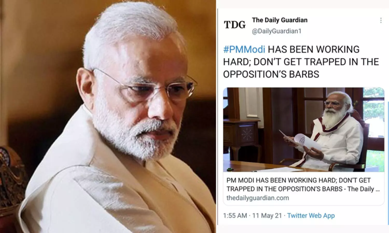 മോദിയെ പുകഴ്ത്തി ലോക്കൽ ഗാർഡിയൻ; പാരഡി പൊളിച്ചടുക്കി ട്വിറ്ററാറ്റികൾ​