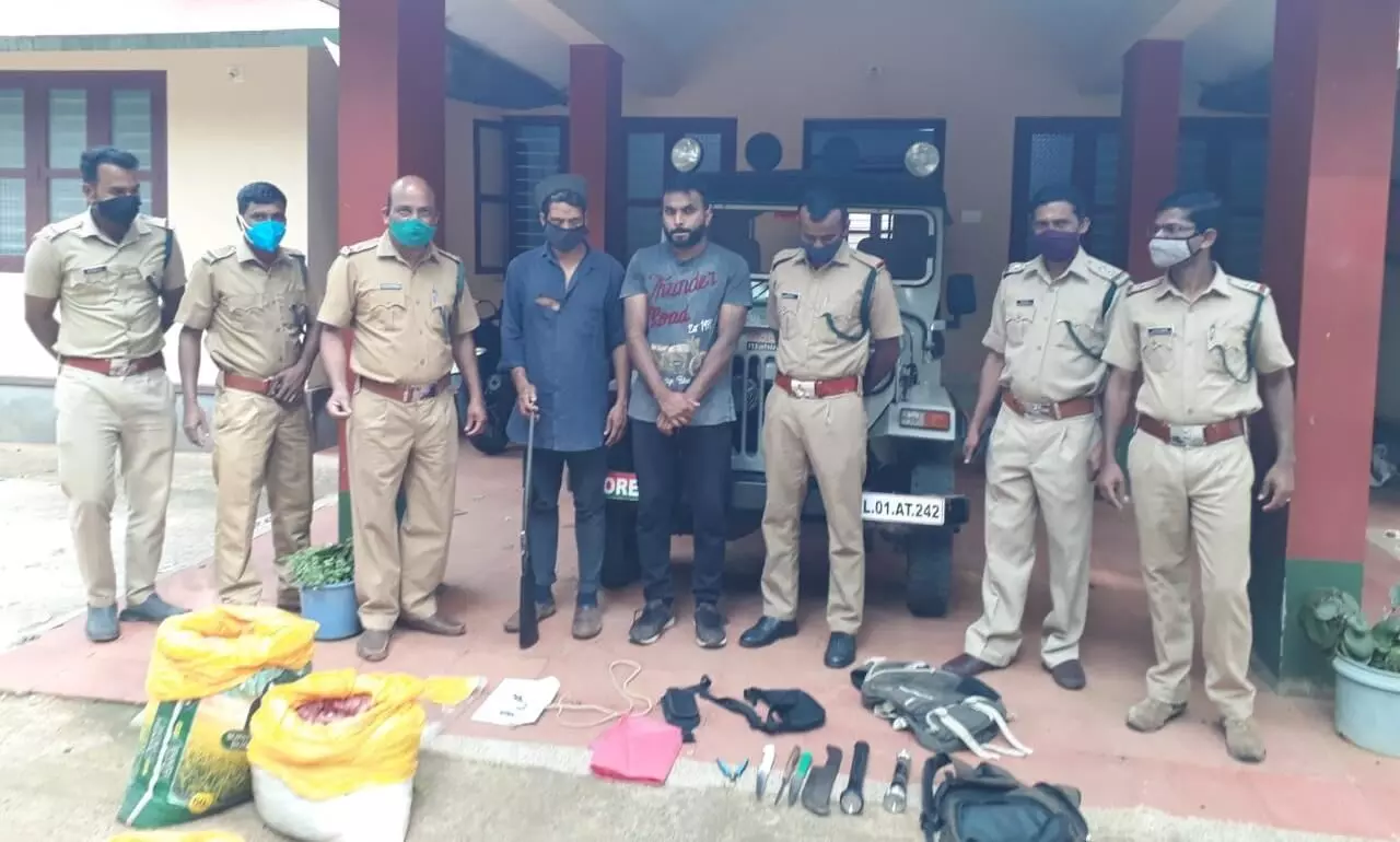 മലമാനിനെ വേട്ടയാടിയ രണ്ട് പേർ അറസ്റ്റിൽ