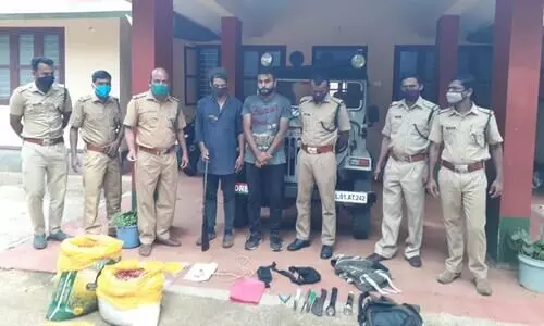 മലമാനിനെ വേട്ടയാടിയ രണ്ട് പേർ അറസ്റ്റിൽ