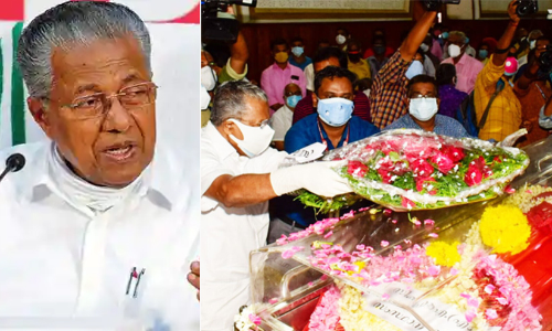 pinarayi-gouri ammas funeral