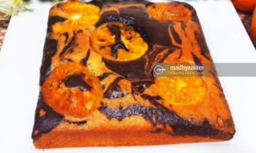 Orange Choco Vanilla Cake