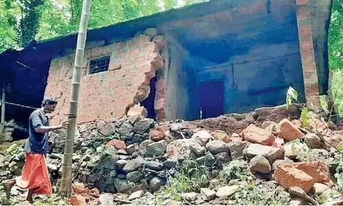 house collapsed in the rain