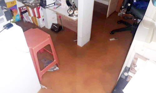 water logging in shops
