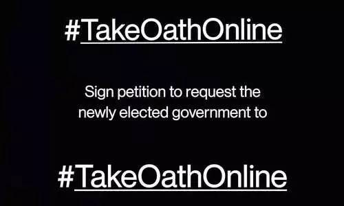 കോവിഡ്​: മന്ത്രിസഭ സത്യപ്രതിജ്ഞ ഓൺലൈൻ ആക്കണമെന്നാവശ്യപ്പെട്ട്​ കാമ്പയിൻ