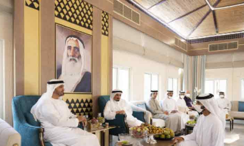 ശൈഖ് മുഹമ്മദ് ബിന്‍ സായിദിനെ അജ്മാന്‍ ഭരണാധികാരി സ്വീകരിച്ചു