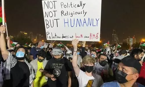 ഗസ്സയിലെ കൂട്ടക്കുരുതിക്കെതിരെ ഖത്തറിൽ വൻ ഐക്യദാർഡ്യസംഗമം