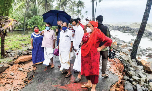 Vadanappally sea turbulence