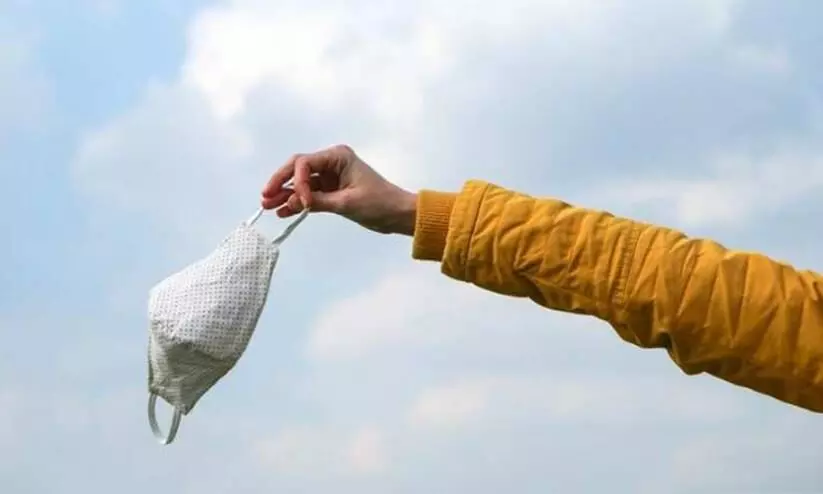 mask in hand mask in hand