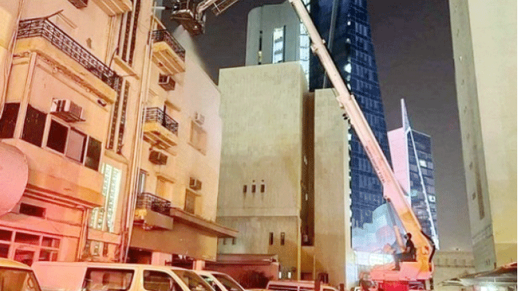 മി​ർ​ഗ​ബി​ലെ കെ​ട്ടി​ട​ത്തി​ല്‍ തീ​പി​ടി​ത്തം