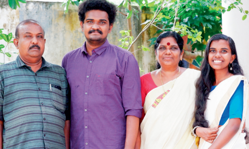 J Chinju rani and family