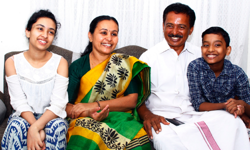 veena george MLA and family