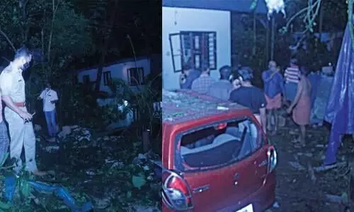 Bomb blast at policemans house in Vadakara