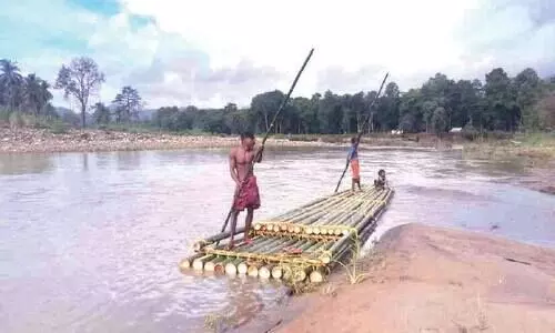 adivasis prepared the raft