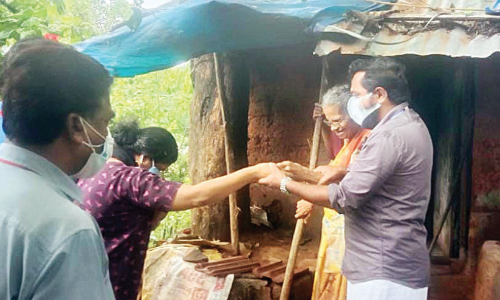 elderly woman going with daughter