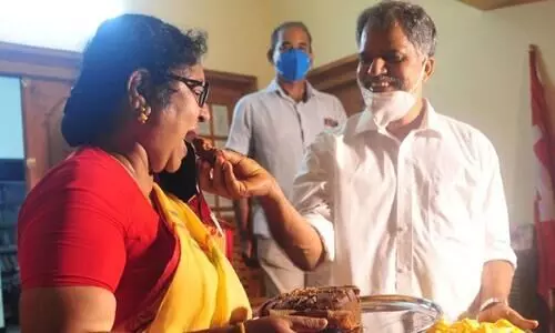 Prof R Bindu and Vijayaraghavan