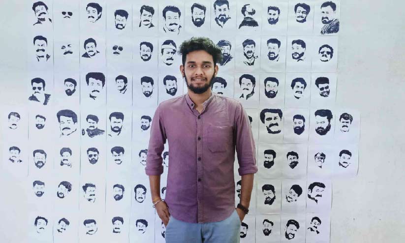 മോഹൻലാലിെൻറ നൂറ് ചിത്രങ്ങൾ വരച്ച് വൈഷ്ണവ് മോഹൻലാലിെൻറ നൂറ് ചിത്രങ്ങൾ വരച്ച് വൈഷ്ണവ്