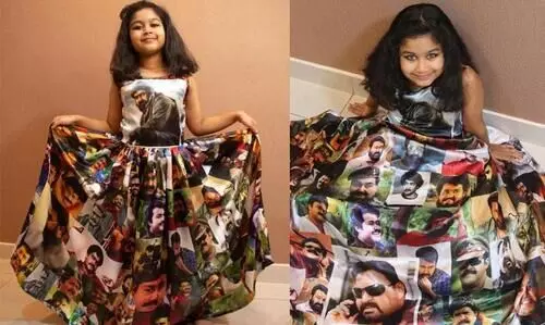 ലാലുടുപ്പ്​ അണിഞ്ഞ്​ അതിഥിക്കുട്ടി; നന്ദി അറിയിച്ച് മോഹൻലാൽ