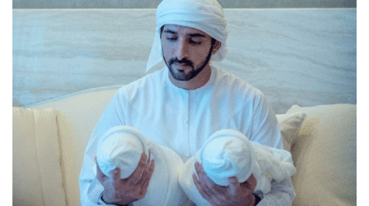 ശൈഖയും റാശിദും; ശൈഖ്​ ഹംദാന്​ ഇരട്ടക്കുട്ടികൾ