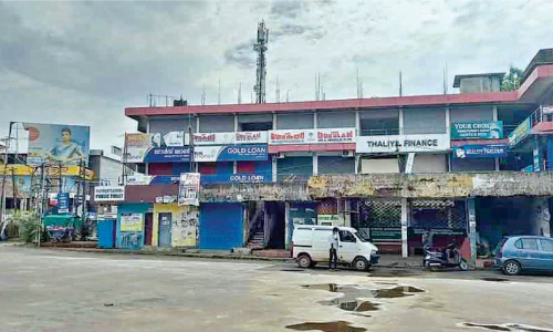 closed buildings in lockdown