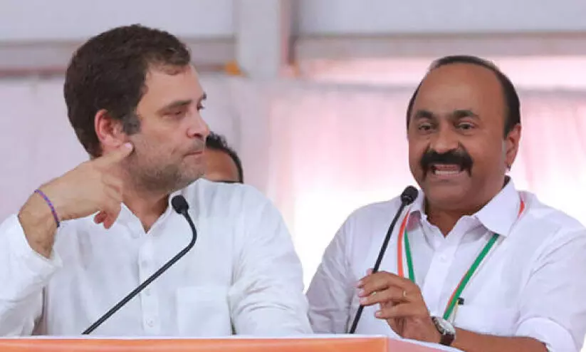 രാഹുലിന്റെ വെട്ട്; സതീശെൻറ വെല്ലുവിളി രാഹുലിന്റെ വെട്ട്; സതീശെൻറ വെല്ലുവിളി