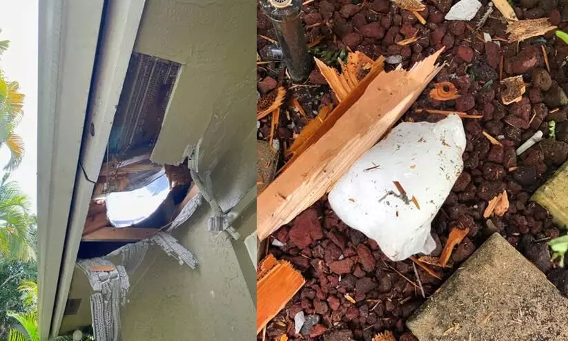 Large Chunk of Mysterious Ice Falls From Sky, Tears Through Florida Home Roof