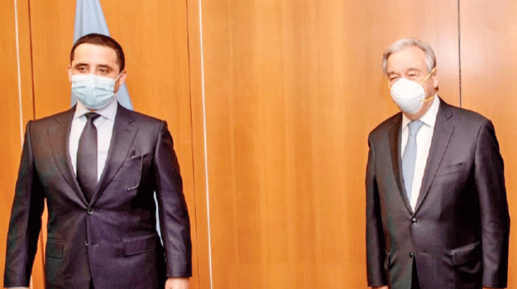 വിദേശകാര്യമന്ത്രി യു.എൻ മേധാവിയുമായി ചർച്ച നടത്തി വിദേശകാര്യമന്ത്രി യു.എൻ മേധാവിയുമായി ചർച്ച നടത്തി