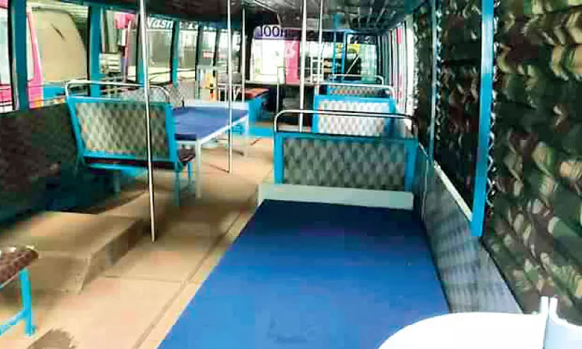 private bus changed as hospital