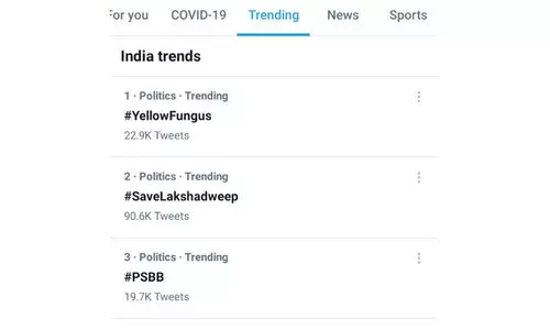 സേവ്​ ലക്ഷദ്വീപ്​ ഹാഷ്​ടാഗ്​ ട്വിറ്ററിൽ ട്രെൻഡിങ്