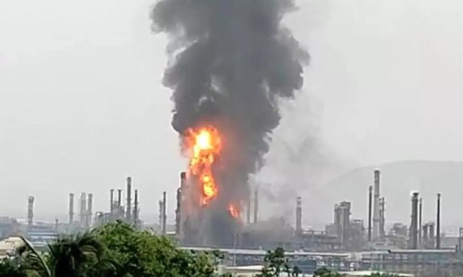 Major Fire Breaks Out At Oil Refinery In Visakhapatnam